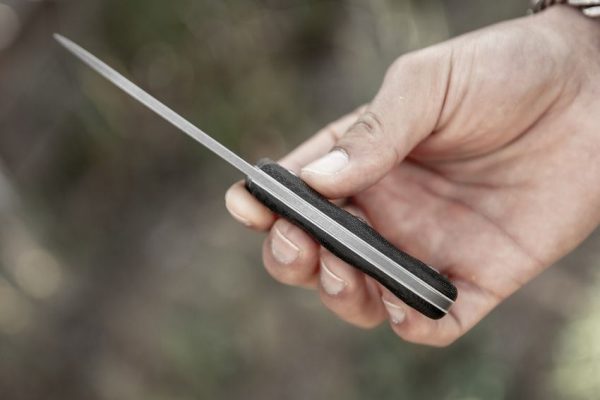 TOPS Bird and Trout Fixed Blade Knife 440C Stainless Black Micarta