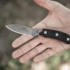 TOPS Bird and Trout Fixed Blade Knife 440C Stainless Black Micarta