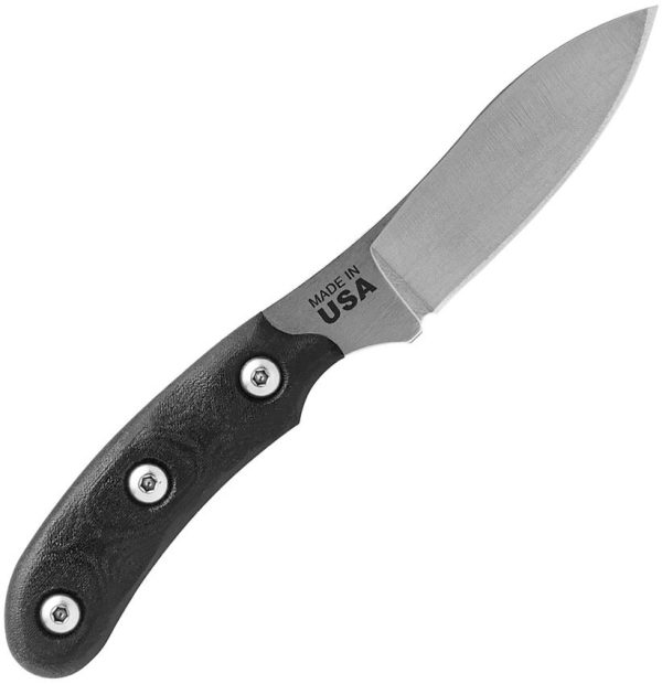 TOPS Bird and Trout Fixed Blade Knife 440C Stainless Black Micarta