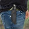 TOPS Bird and Trout Fixed Blade Knife 440C Stainless Black Micarta
