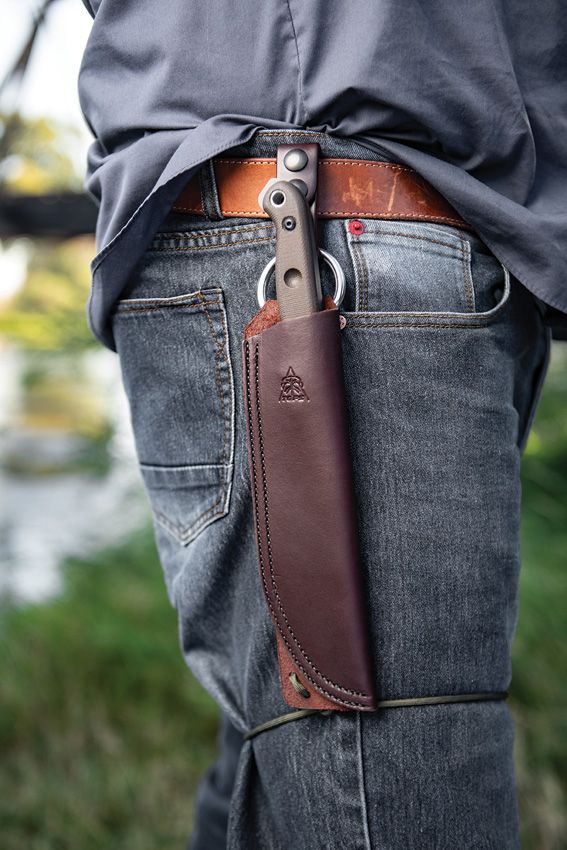 TOPS Brush Wolf Fixed Blade 6.5" 1095HC Sawback Green Micarta