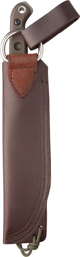 TOPS Brush Wolf Fixed Blade 6.5" 1095HC Sawback Green Micarta