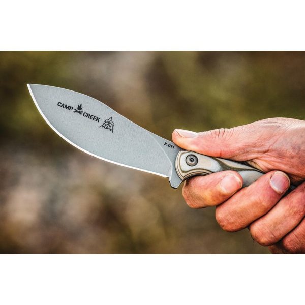 TOPS Camp Creek Fixed Blade Knife CPM S35VN Camo G10