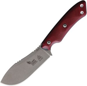 TOPS Camp Creek Fire Edition Fixed Blade CPM S35VN Red G10