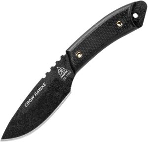 TOPS Crow Hawke 1095 Steel Fixed Blade Knife 5" Black