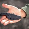 TOPS Crow Hawke 1095 Steel Fixed Blade Knife 5" Black