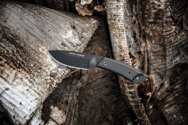 TOPS Crow Hawke 1095 Steel Fixed Blade Knife 5" Black