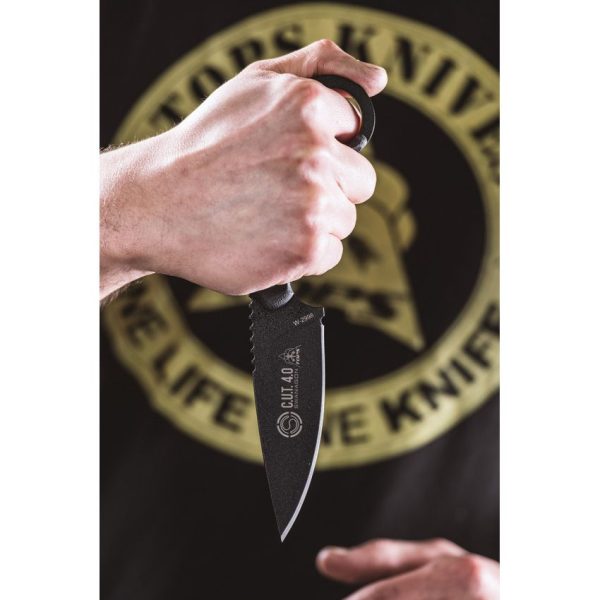 TOPS CUT Combat Utility Tool Fixed Blade 1095HC Steel Black