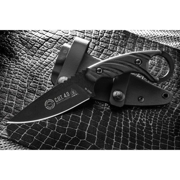 TOPS CUT Combat Utility Tool Fixed Blade 1095HC Steel Black