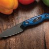 TOPS Dicer Paring Knife S35VN Fixed Blade Black Blue G10