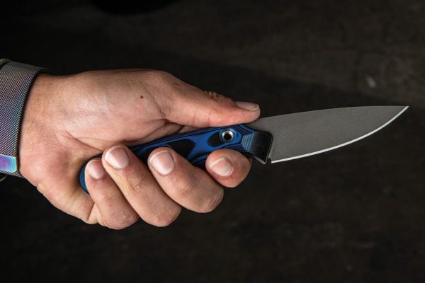 TOPS Dicer Paring Knife S35VN Fixed Blade Black Blue G10