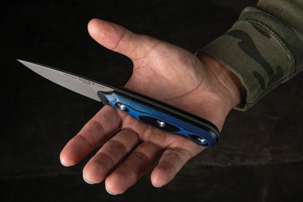 TOPS Dicer Paring Knife S35VN Fixed Blade Black Blue G10