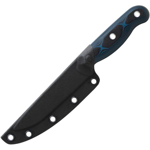 TOPS Dicer Steak Knife S35VN Fixed Blade Black Blue G10