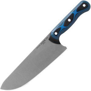 TOPS Dicer Chefs Knife S35VN Fixed Blade Black Blue G10
