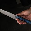 TOPS Dicer Chefs Knife S35VN Fixed Blade Black Blue G10