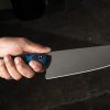 TOPS Dicer Chefs Knife S35VN Fixed Blade Black Blue G10