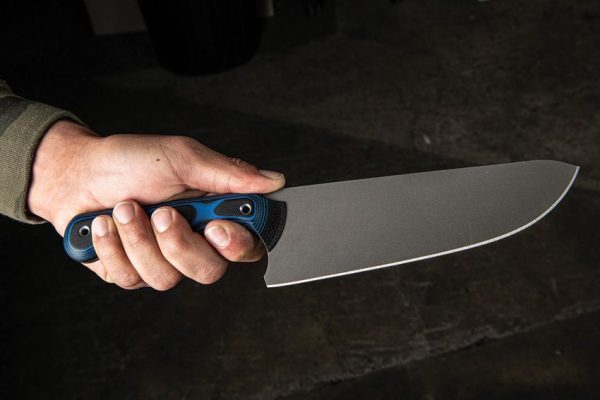 TOPS Dicer Chefs Knife S35VN Fixed Blade Black Blue G10