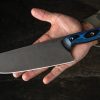 TOPS Dicer Chefs Knife S35VN Fixed Blade Black Blue G10
