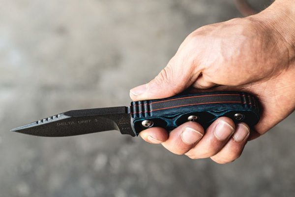 TOPS Delta Unit 3 Fixed Blade Knife 1095 Steel Tactical Gray