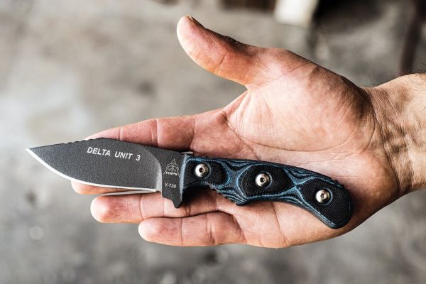 TOPS Delta Unit 3 Fixed Blade Knife 1095 Steel Tactical Gray
