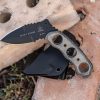 TOPS Devils Elbow XL Fixed Blade 1095 Carbon Black Micarta