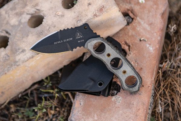 TOPS Devils Elbow XL Fixed Blade 1095 Carbon Black Micarta