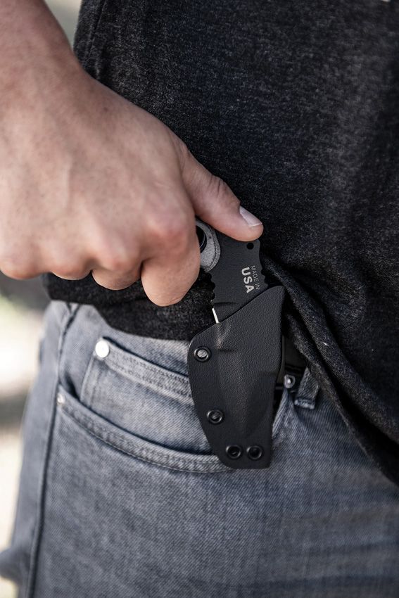 TOPS Devils Elbow XL Fixed Blade 1095 Carbon Black Micarta