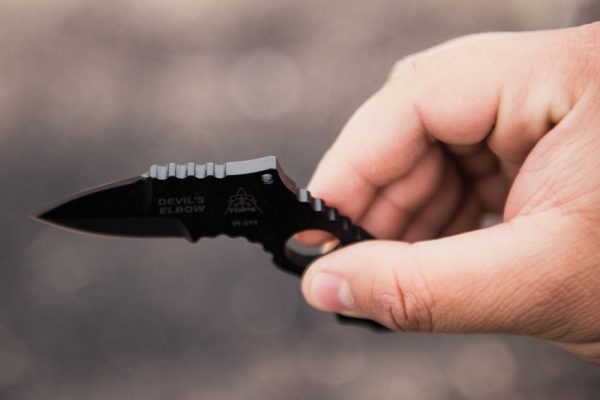 TOPS Devils Elbow Skeleton Fixed Blade 1095 Steel USA Made