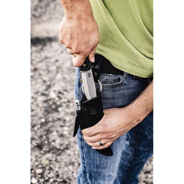 TOPS D Fly 4.5 Fixed Blade 1095HC Steel Black Micarta