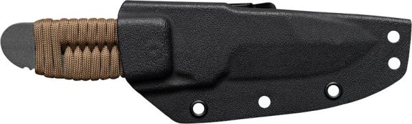 TOPS Desert Fox Fixed Blade Knife 1095 Steel Tactical Gray