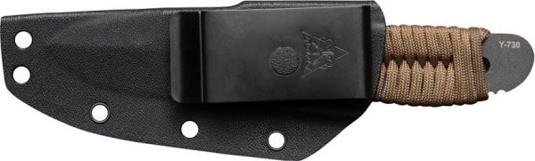 TOPS Desert Fox Fixed Blade Knife 1095 Steel Tactical Gray