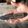 TOPS Desert Fox Fixed Blade Knife 1095 Steel Tactical Gray
