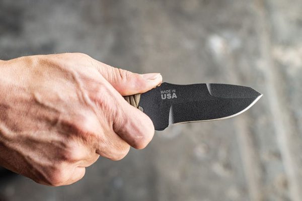 TOPS Desert Fox Fixed Blade Knife 1095 Steel Tactical Gray