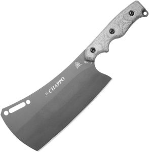 TOPS El Chappo Cleaver 6" 1095HC Fixed Blade Sniper Grey
