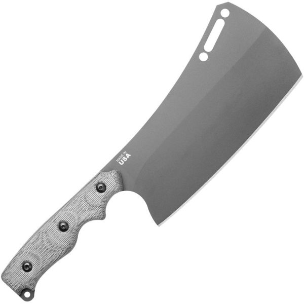TOPS El Chappo Cleaver 6" 1095HC Fixed Blade Sniper Grey