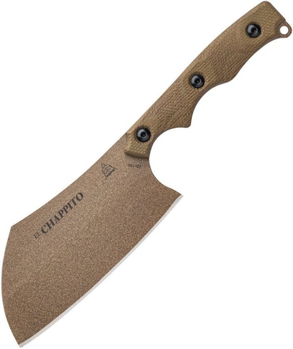 TOPS El Chappito Fixed Blade Knife 1095HC Coyote Tan USA
