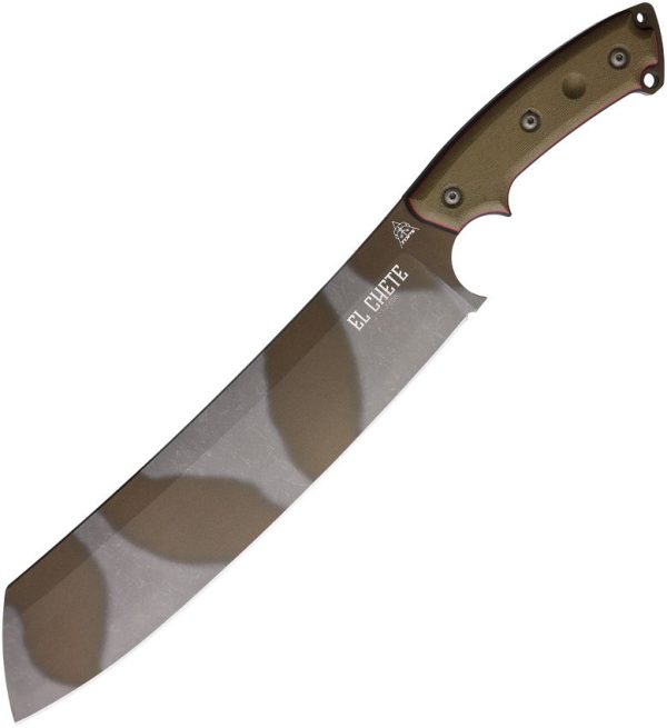 TOPS El Chete Midnight Bronze Camo Fixed Blade 12" 1095HC
