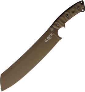 TOPS El Chete Midnight Bronze Fixed Blade Knife 1095HC Steel