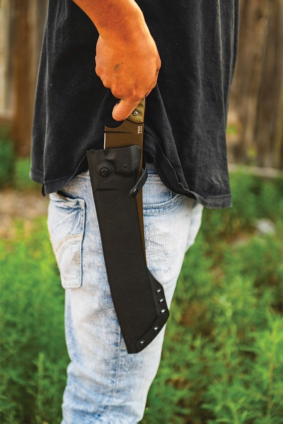 TOPS El Chete Midnight Bronze Fixed Blade Knife 1095HC Steel