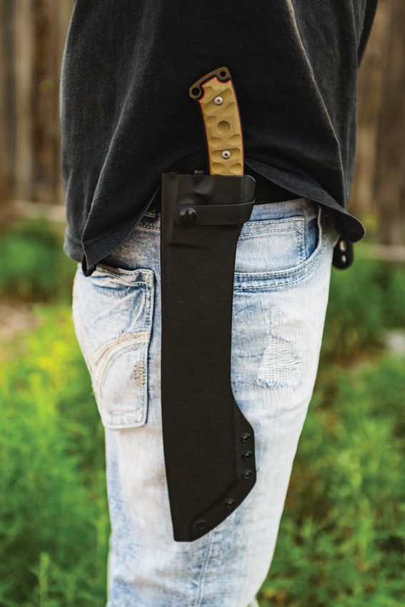 TOPS El Chete Midnight Bronze Fixed Blade Knife 1095HC Steel