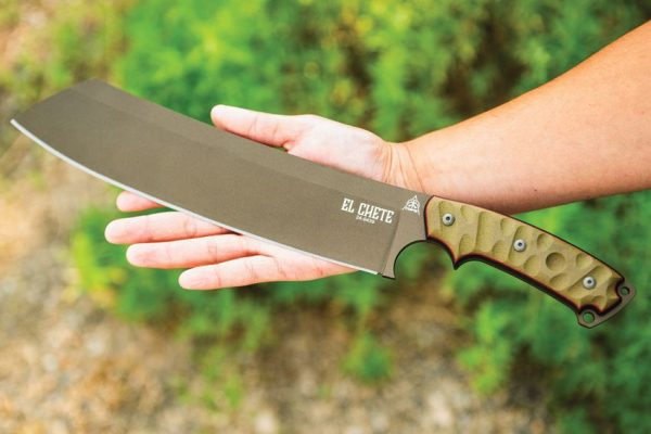 TOPS El Chete Midnight Bronze Fixed Blade Knife 1095HC Steel