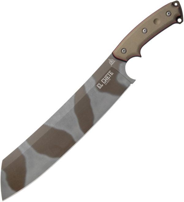 TOPS El Chete Midnight Bronze Camo 12" Fixed Blade Knife