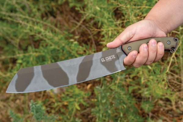 TOPS El Chete Midnight Bronze Camo 12" Fixed Blade Knife