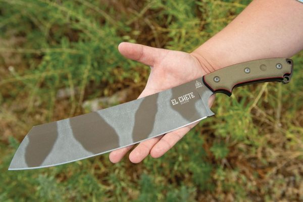 TOPS El Chete Midnight Bronze Camo 12" Fixed Blade Knife