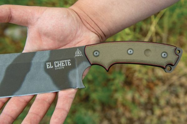 TOPS El Chete Midnight Bronze Camo 12" Fixed Blade Knife