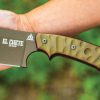 TOPS El Chete Midnight Bronze Fixed Blade 1095HC Steel Knife