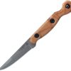 TOPS El Pionero Fixed Blade Knife 1095HC Steel Tan Micarta