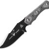 TOPS Eagles Shadow Fixed Blade Knife 1095 Steel Black Micarta