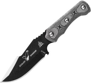 TOPS Eagles Shadow Fixed Blade Knife 1095 Steel Black Micarta