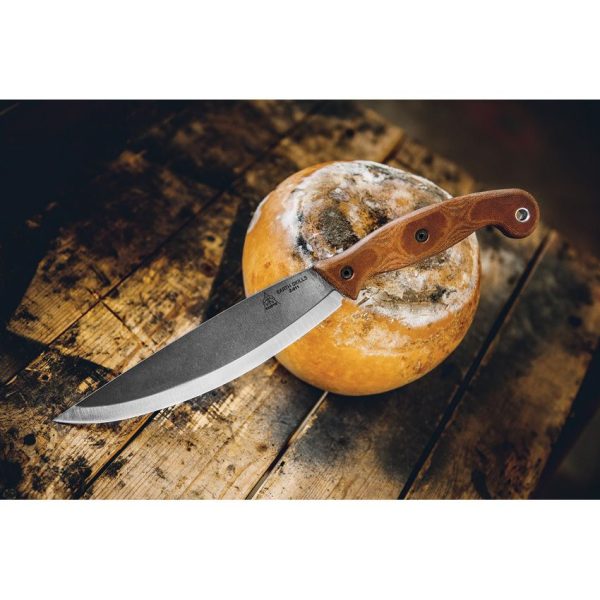 TOPS Earth Skills Fixed Blade Knife 1095HC Steel Tan Micarta